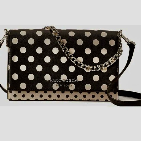 Kate Spade Polka Dot Crossbody Bag in Black and White - Picture 2 of 11